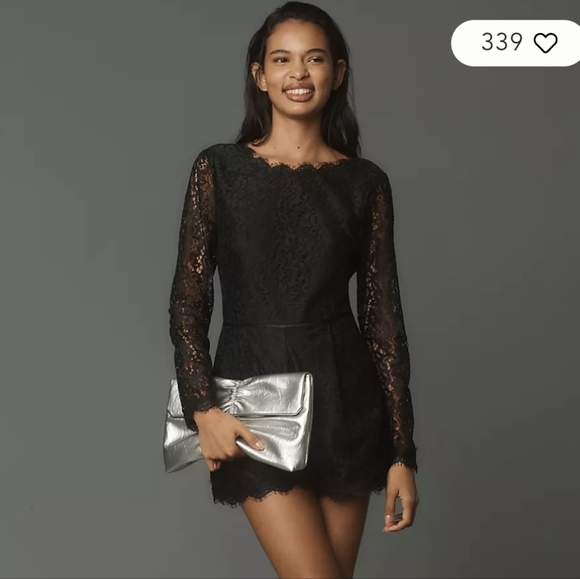 New Anthropologie Lace Romper Size 4 - Picture 3 of 12